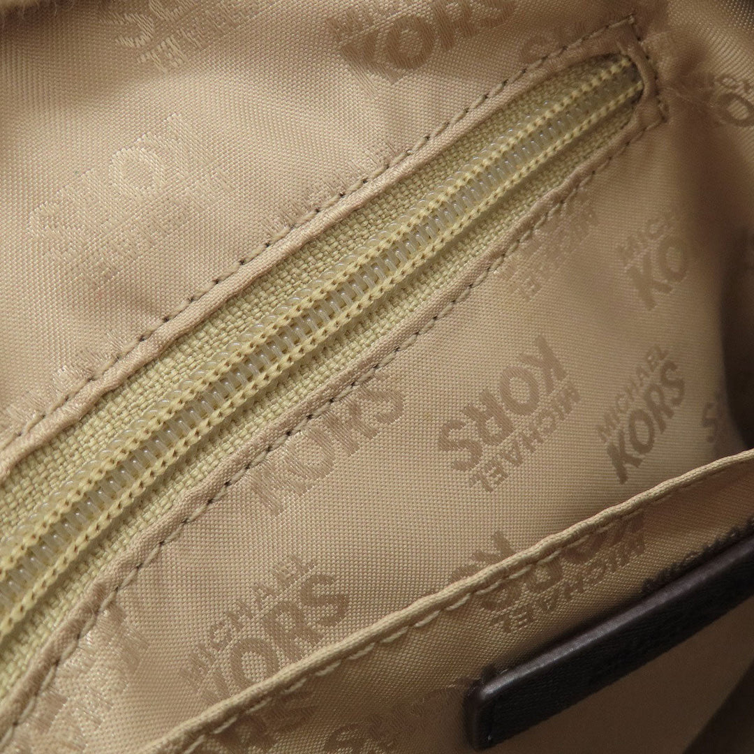 MICHAEL KORS Handbag leather Navy 2WAY Women Used Authentic