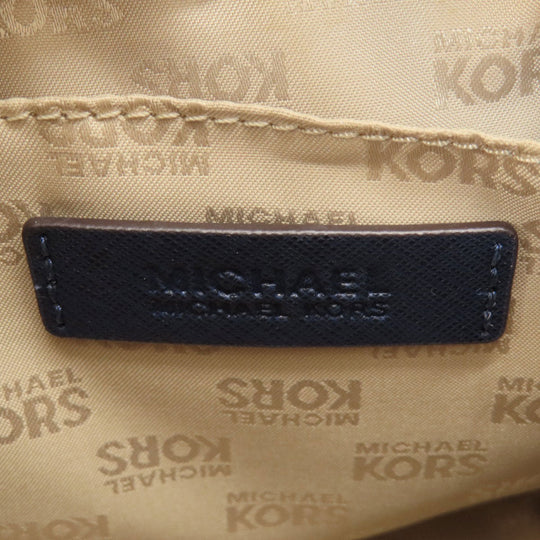 MICHAEL KORS Handbag leather Navy 2WAY Women Used Authentic