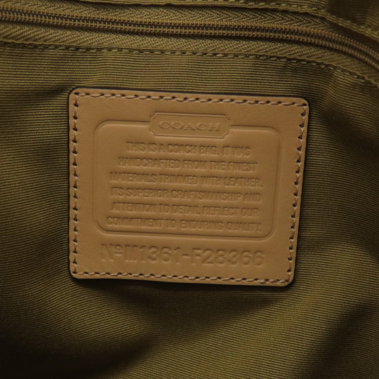 COACH Tote Bag F28366 PVC Brown Signature 2WAY Women Used Authentic