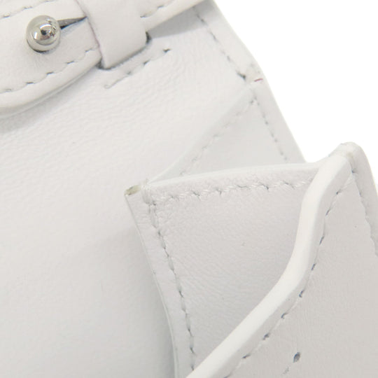 BURBERRY Shoulder Bag leather white Mini pochette Women Used Authentic