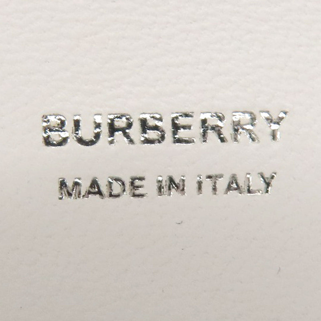 BURBERRY Shoulder Bag leather white Mini pochette Women Used Authentic