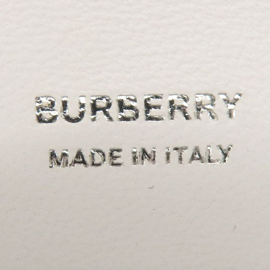 BURBERRY Shoulder Bag leather white Mini pochette Women Used Authentic