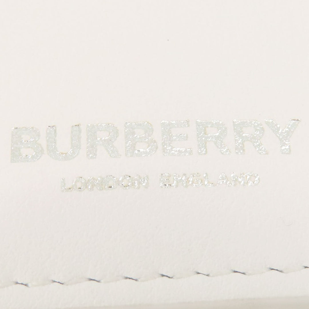 BURBERRY Shoulder Bag leather white Mini pochette Women Used Authentic