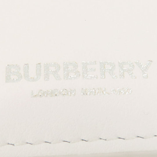 BURBERRY Shoulder Bag leather white Mini pochette Women Used Authentic