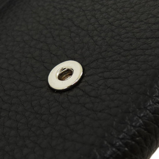 JIMMY CHOO Card Case leather black Star motif Women Used Authentic