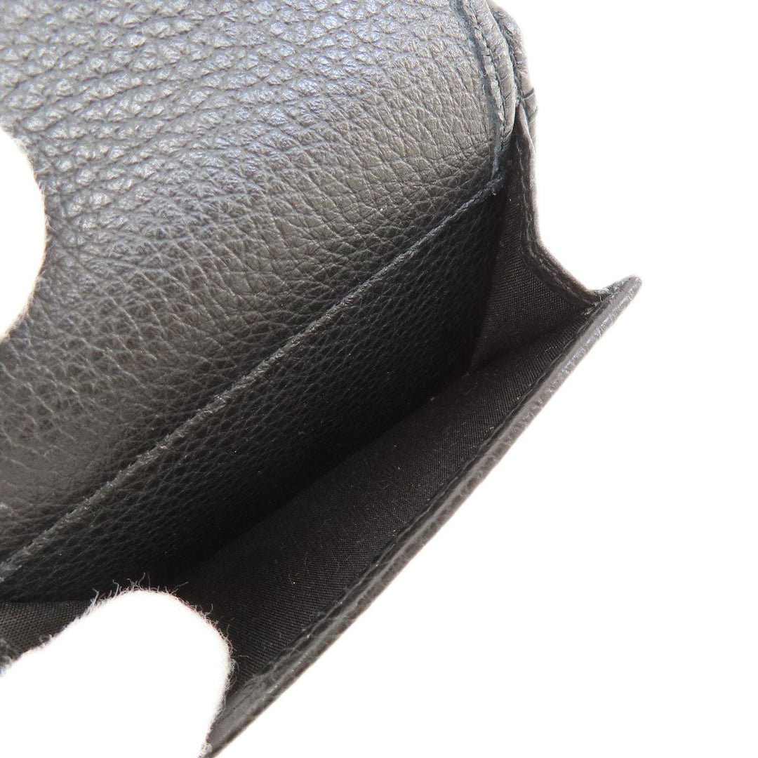 JIMMY CHOO Card Case leather black Star motif Women Used Authentic