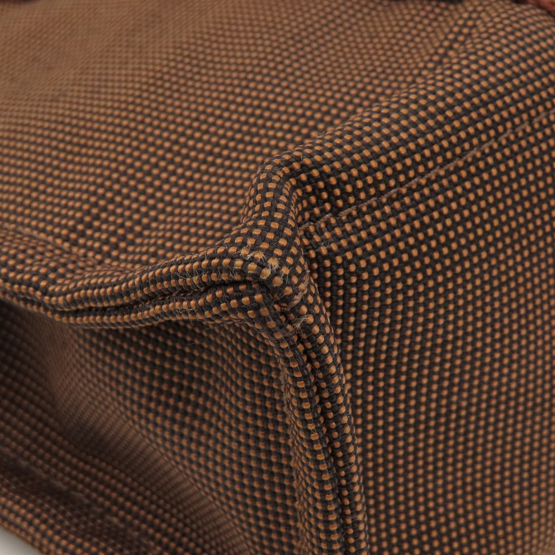 HERMES Tote Bag Cotton canvas Brown Her Line Women(Unisex) Used Authentic