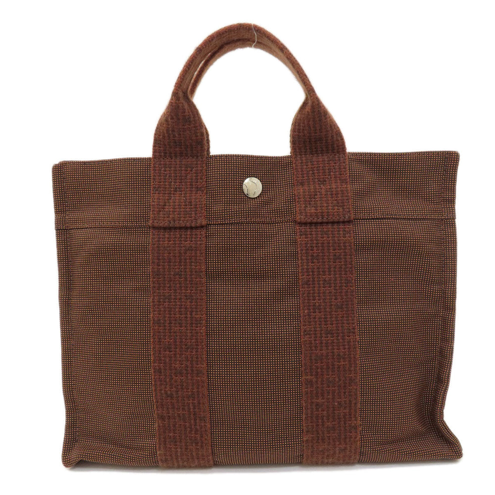 HERMES Tote Bag Cotton canvas Brown Her Line Women(Unisex) Used Authentic