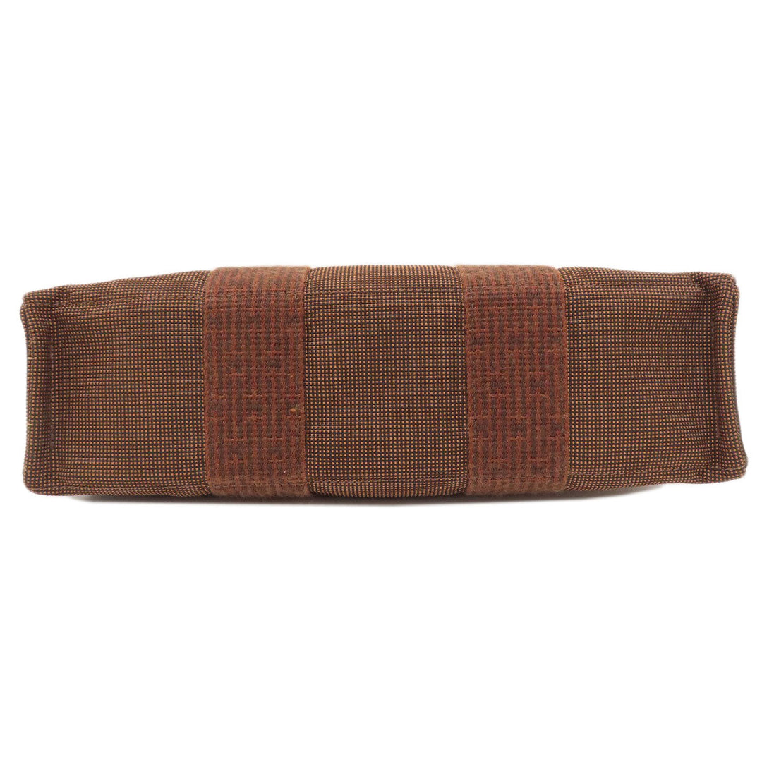 HERMES Tote Bag Cotton canvas Brown Her Line Women(Unisex) Used Authentic