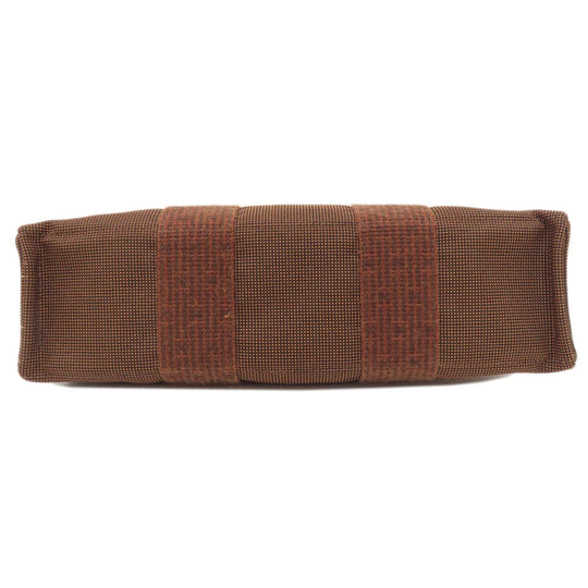 HERMES Tote Bag Cotton canvas Brown Her Line Women(Unisex) Used Authentic