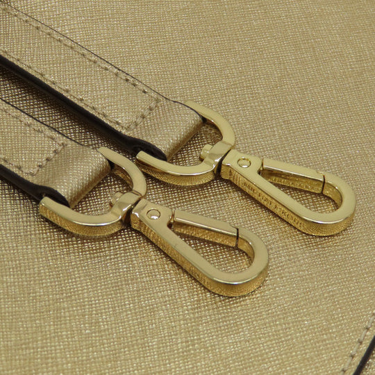 MICHAEL KORS Handbag PVC gold logo 2WAY Women Used Authentic