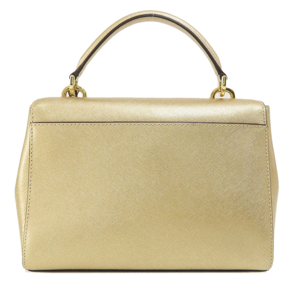 MICHAEL KORS Handbag PVC gold logo 2WAY Women Used Authentic