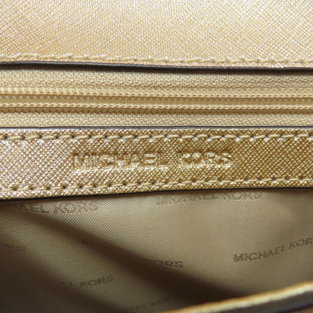MICHAEL KORS Handbag PVC gold logo 2WAY Women Used Authentic