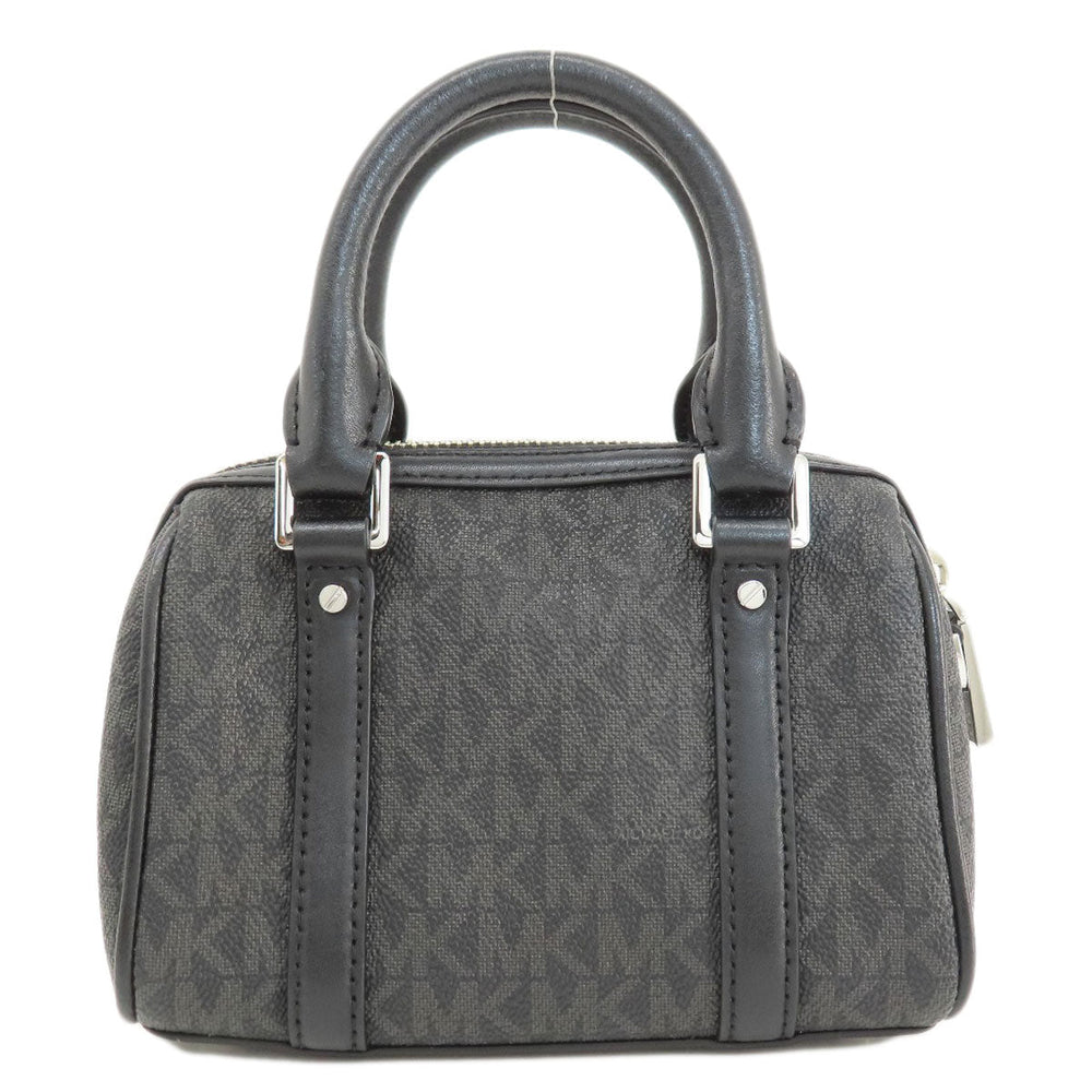 MICHAEL KORS Handbag PVC black MK Signature 2WAY Women Used Authentic