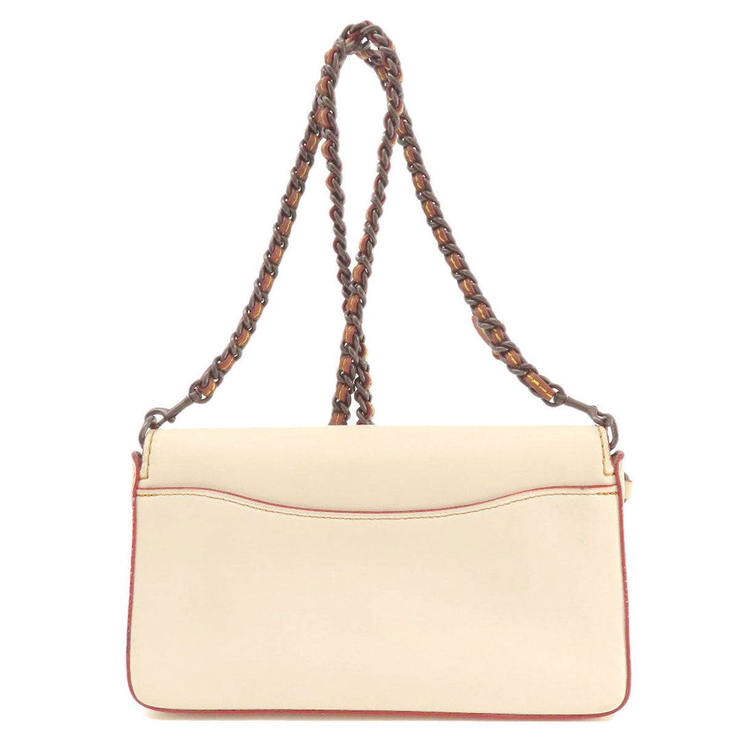 COACH Shoulder Bag 55149 leather white dinky crossbody