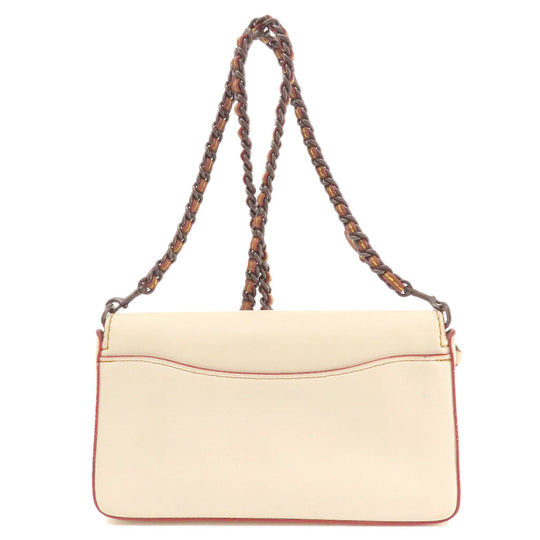 COACH Shoulder Bag 55149 leather white dinky crossbody