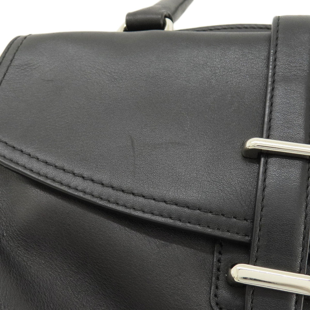 COACH Tote Bag 26261 leather black Simple design 2WAY Women Used Authentic