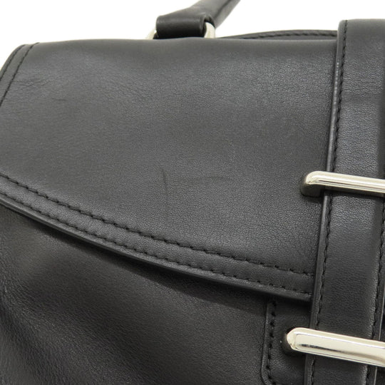 COACH Tote Bag 26261 leather black Simple design 2WAY Women Used Authentic