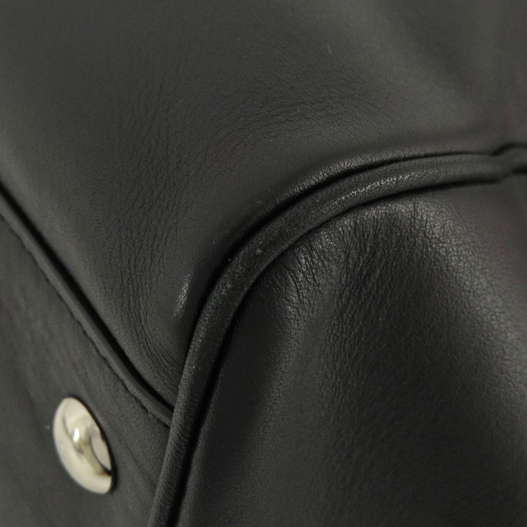 COACH Tote Bag 26261 leather black Simple design 2WAY Women Used Authentic