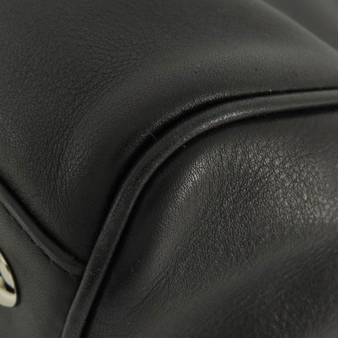 COACH Tote Bag 26261 leather black Simple design 2WAY Women Used Authentic