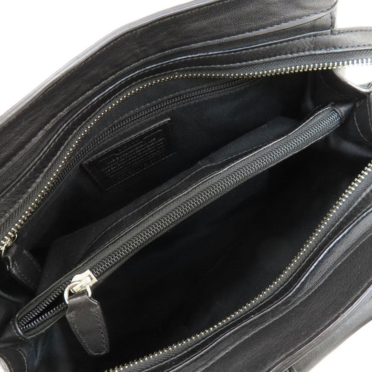 COACH Tote Bag 26261 leather black Simple design 2WAY Women Used Authentic