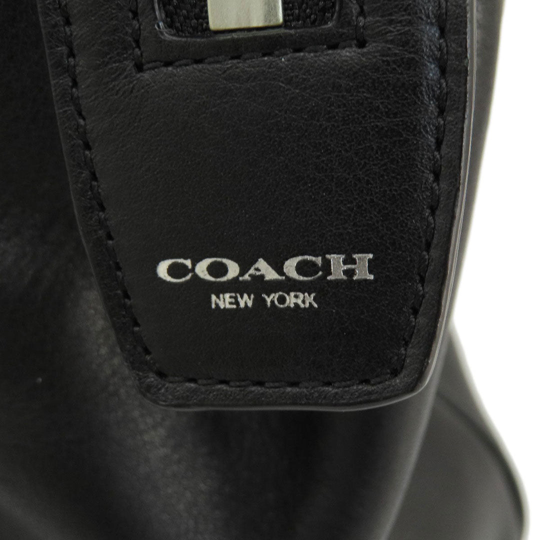 COACH Tote Bag 26261 leather black Simple design 2WAY Women Used Authentic