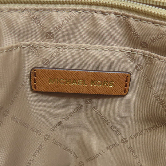 MICHAEL KORS Tote Bag PVC Brown MK signature Women Used Authentic