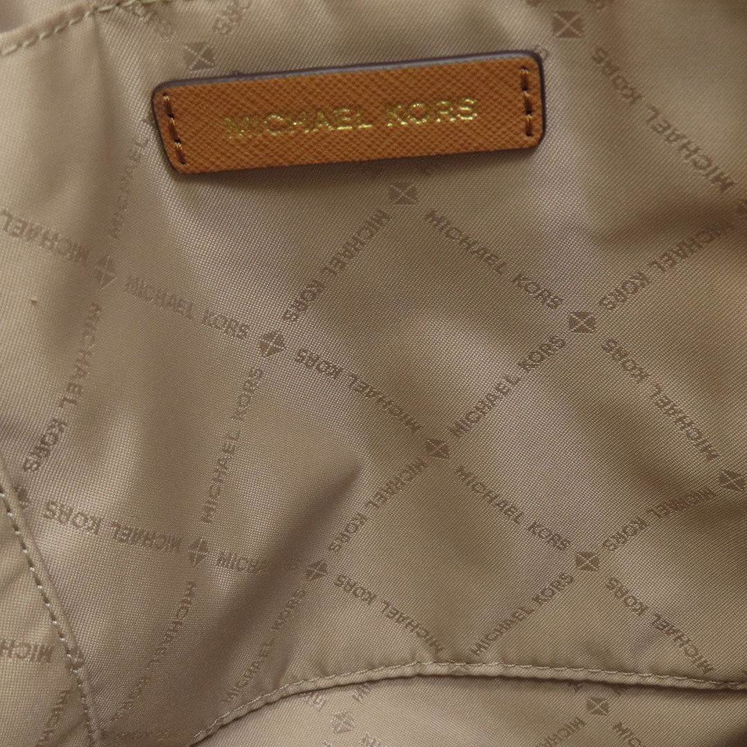 MICHAEL KORS Tote Bag PVC Brown MK signature Women Used Authentic