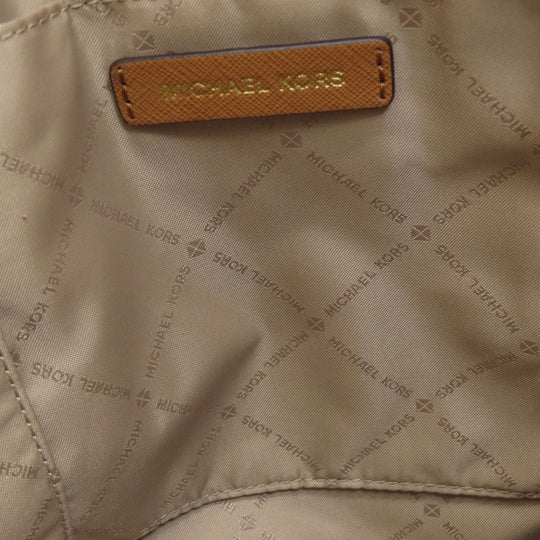 MICHAEL KORS Tote Bag PVC Brown MK signature Women Used Authentic