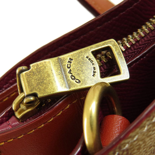 COACH Tote Bag 31210 PVC Brown Signature 2WAY