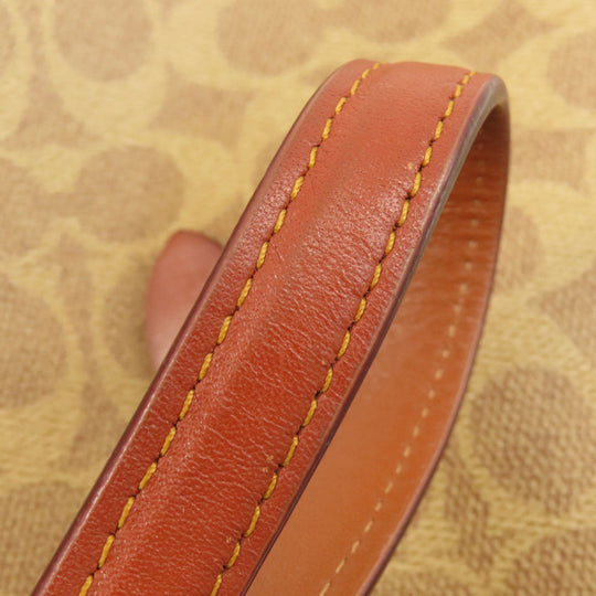 COACH Tote Bag 31210 PVC Brown Signature 2WAY