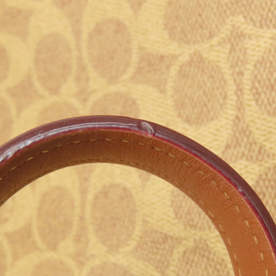 COACH Tote Bag 31210 PVC Brown Signature 2WAY