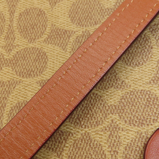 COACH Tote Bag 31210 PVC Brown Signature 2WAY