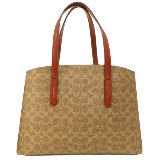 COACH Tote Bag 31210 PVC Brown Signature 2WAY
