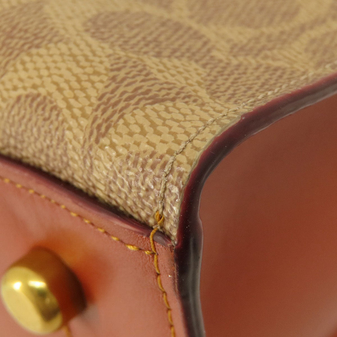 COACH Tote Bag 31210 PVC Brown Signature 2WAY