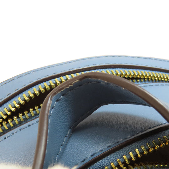 MICHAEL KORS Backpack Leather, Coated Canvas Brown MK signature Women Used Authentic