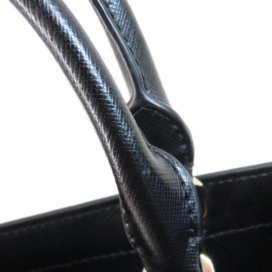 Kate Spade Handbag leather black logoMetal 2WAY Women Used Authentic