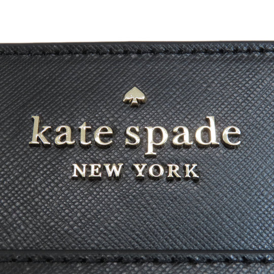 Kate Spade Handbag leather black logoMetal 2WAY Women Used Authentic