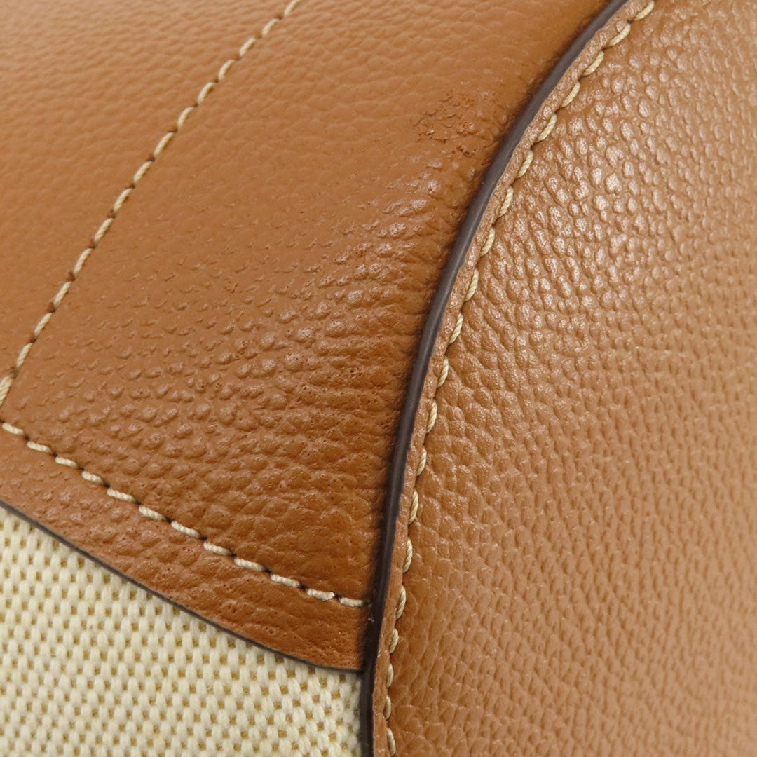 MICHAEL KORS Tote Bag leather Brown logo Women Used Authentic