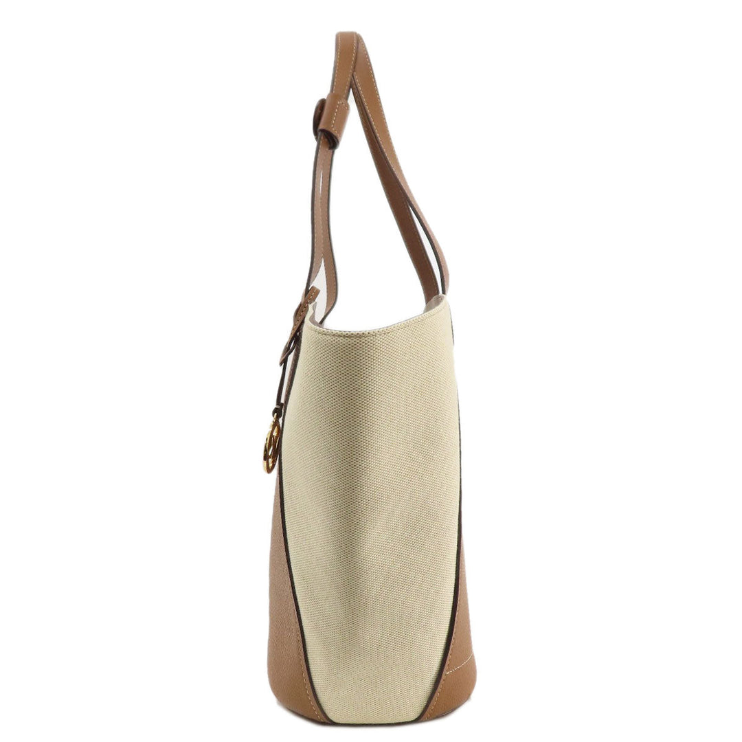 MICHAEL KORS Tote Bag leather Brown logo Women Used Authentic