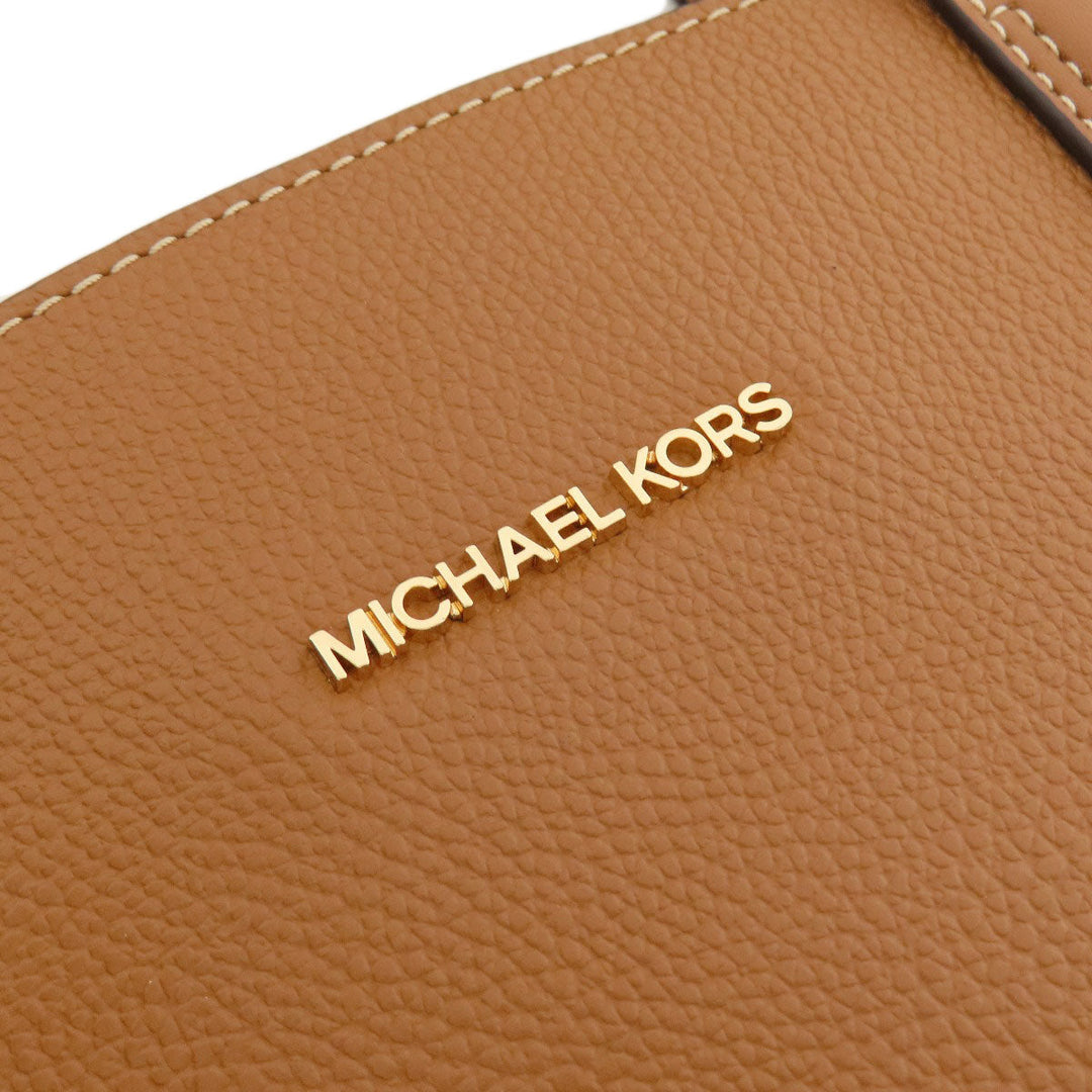 MICHAEL KORS Tote Bag leather Brown logo Women Used Authentic