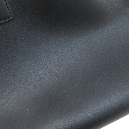 Kate Spade Tote Bag leather black logoMetal 2WAY Women Used Authentic