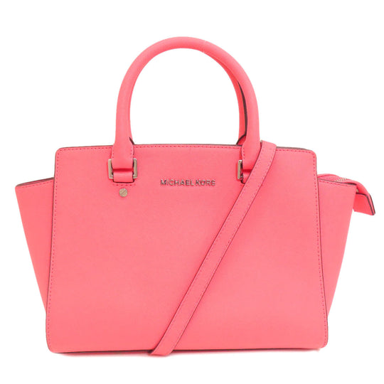 MICHAEL KORS Handbag leather pink 2WAY Women Used Authentic