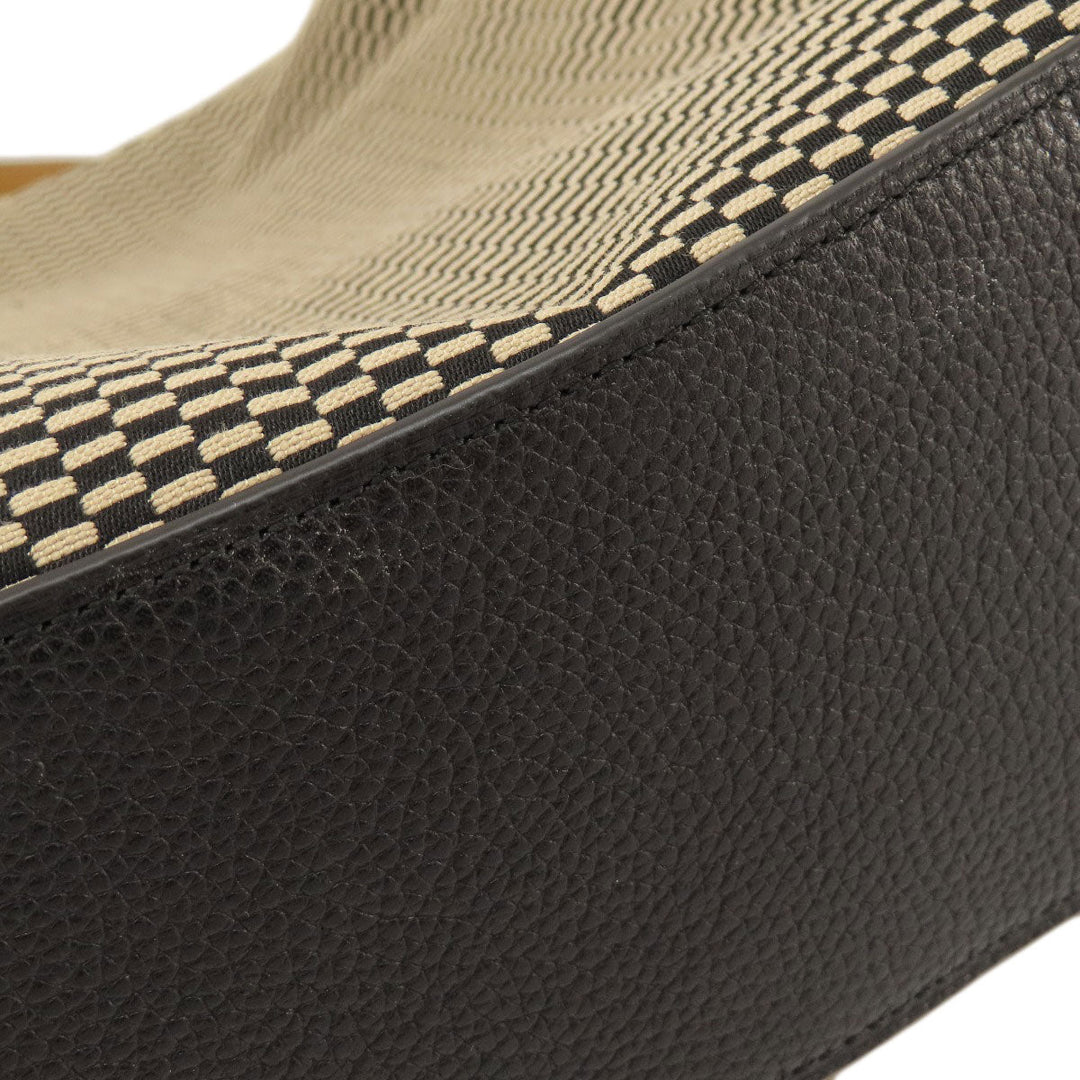 COACH Tote Bag 28895 Leather, Canvas Brown logoMetal Women Used Authentic