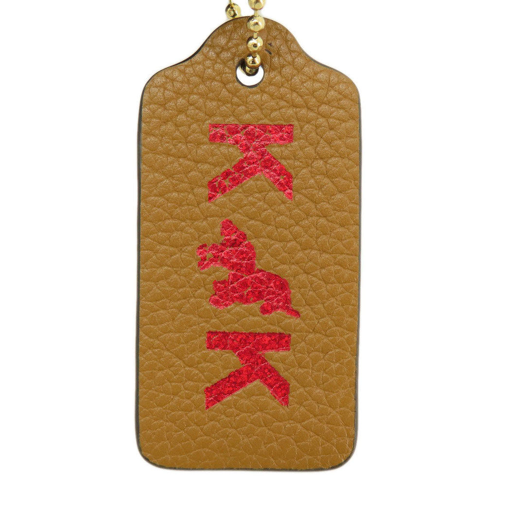 COACH Tote Bag 28895 Leather, Canvas Brown logoMetal Women Used Authentic