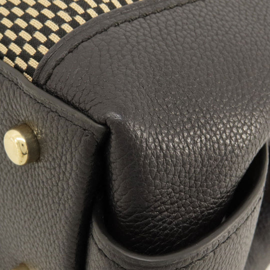 COACH Tote Bag 28895 Leather, Canvas Brown logoMetal Women Used Authentic