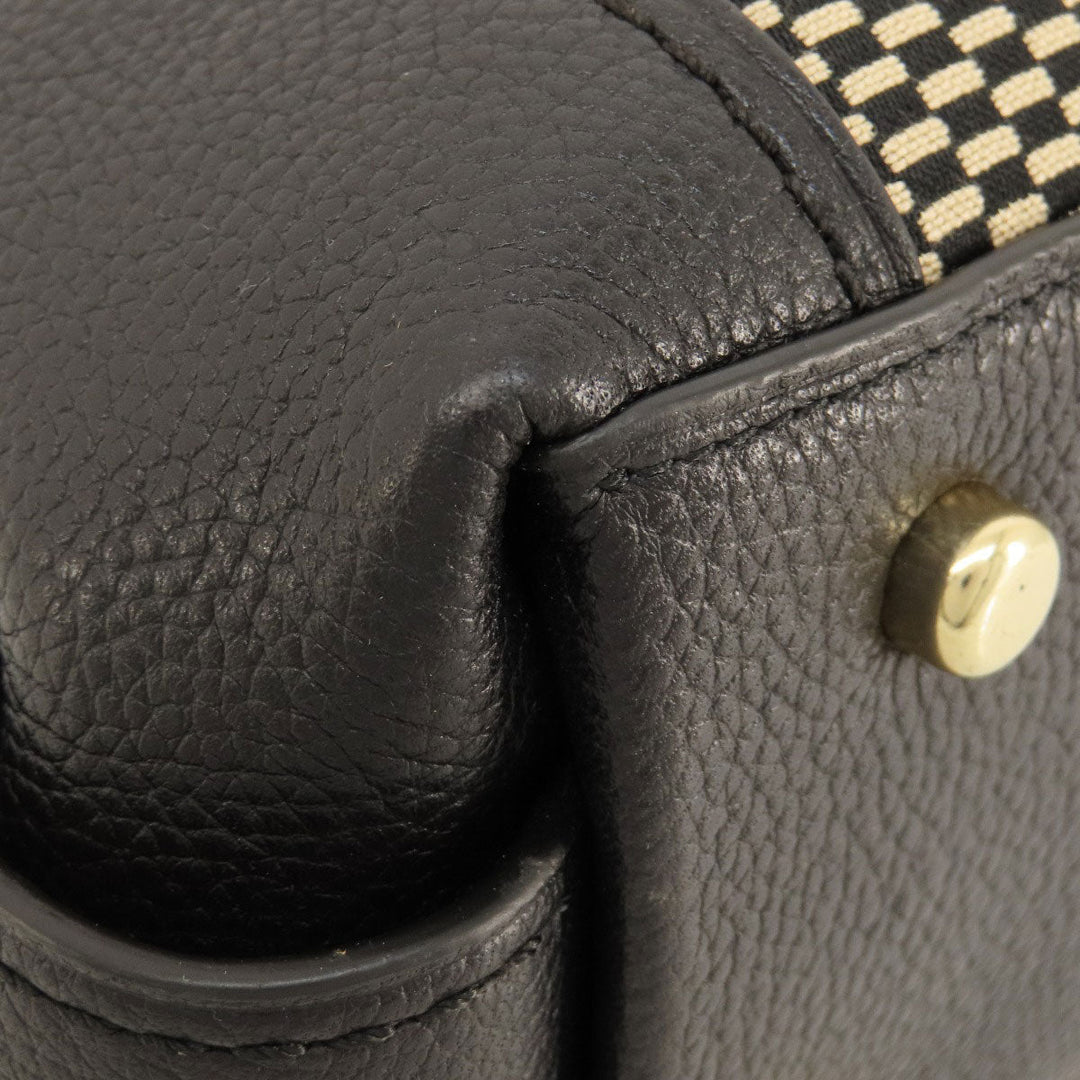 COACH Tote Bag 28895 Leather, Canvas Brown logoMetal Women Used Authentic