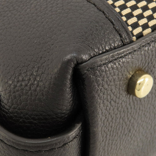 COACH Tote Bag 28895 Leather, Canvas Brown logoMetal Women Used Authentic