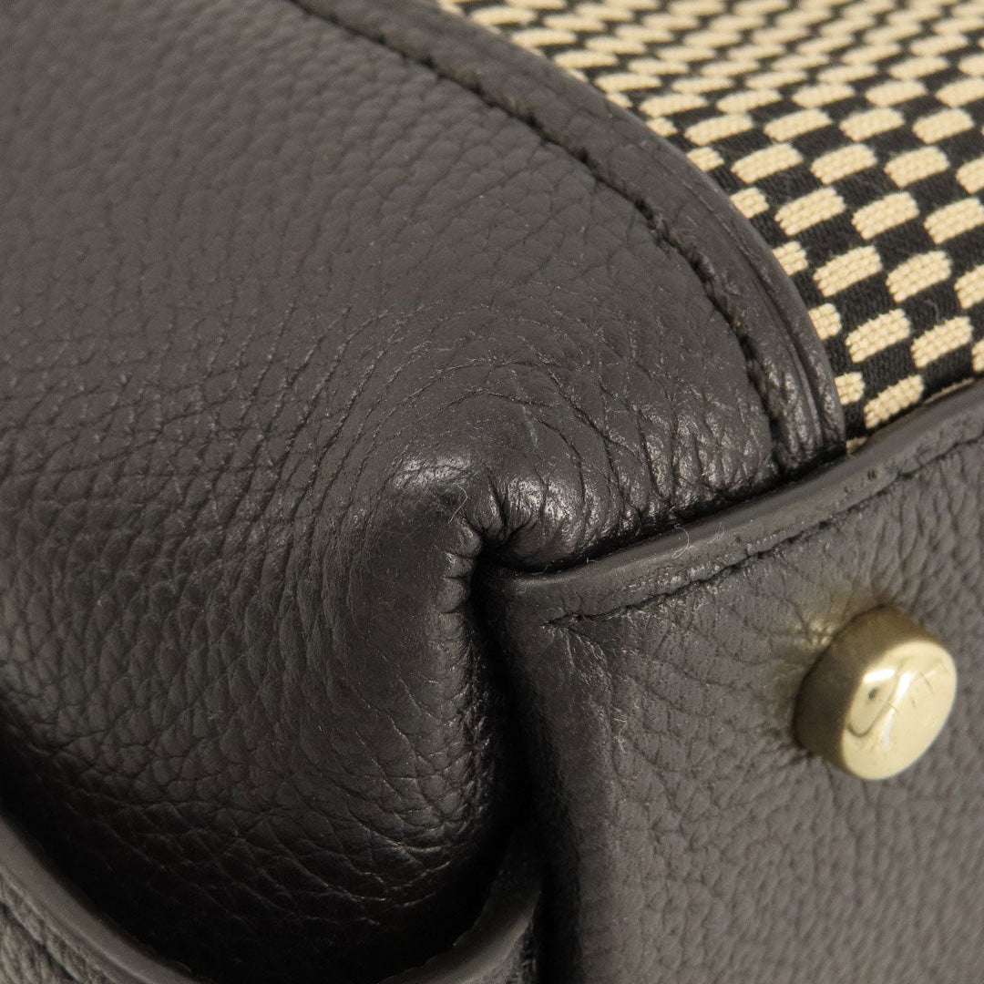 COACH Tote Bag 28895 Leather, Canvas Brown logoMetal Women Used Authentic