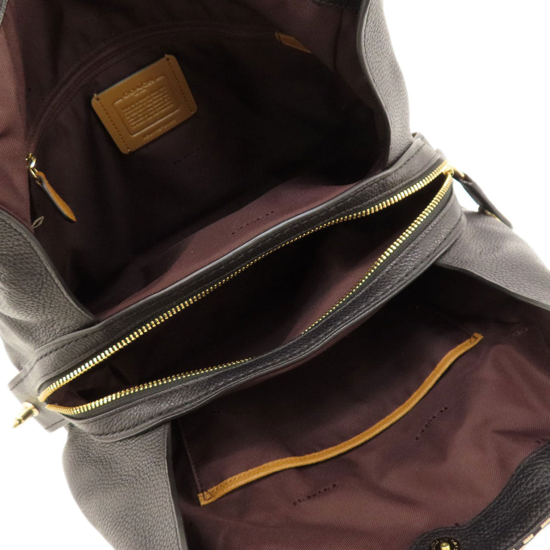 COACH Tote Bag 28895 Leather, Canvas Brown logoMetal Women Used Authentic